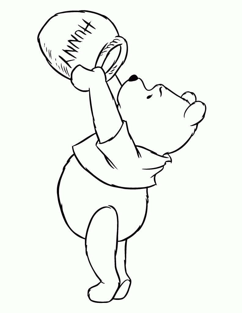 Plansa de colorat cu Ursuletul Winnie 12 4